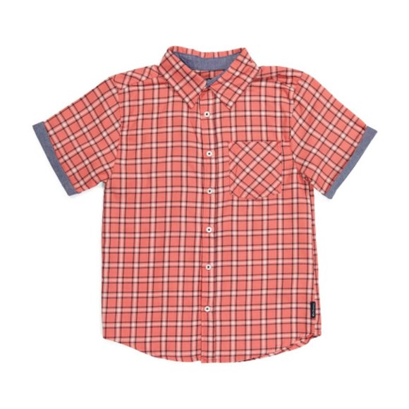 Ben Sherman Big Boy Woven Plaid Button Down Shirt NWT